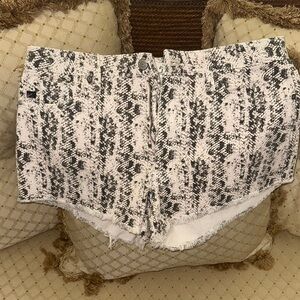 KanCan Black and White Jean Shorts